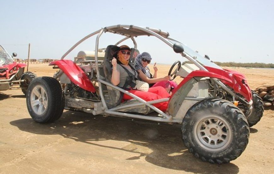 Safari Trip Hurghada desert by Quad Bike in with sunset.